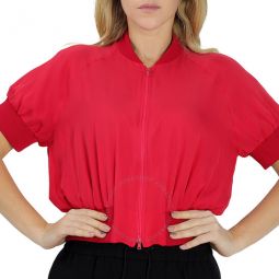 Ladies Blouson Red Zip Jacket, Brand Size 42 (US Size 8)