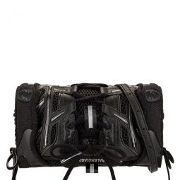 Black Leather Sneakerhead Phone Holder Bag