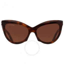 Brown Cat Eye Ladies Sunglasses BB0217S-002 57