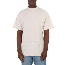 Chalky White Long Boxy Cotton T-Shirt, Brand Size 2 (Medium)
