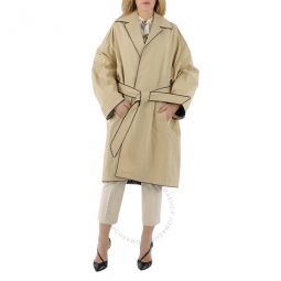 Ladies Beige Belted Trench Coat, Brand Size 36 (US Size 2)