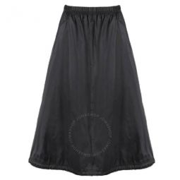 Ladies Black Flared Midi Rain Skirt, Brand Size 34 (US Size 4)