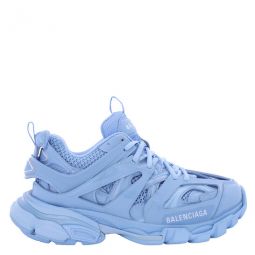 Light Blue Metallic Track Patent Sneakers, Brand Size 36 ( US Size 6 )