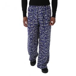 Mens All-Over Logo Print Pyjama Trousers, Brand Size 44 (Waist Size 28)
