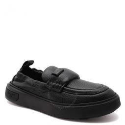 Black Mauro Leather Slip-On Sneakers, Brand Size 10 ( US Size 11 )