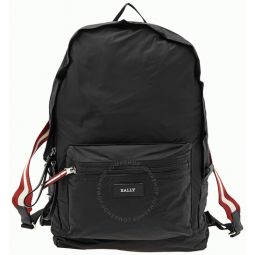 Flaire Black Nylon Backpack