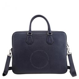 Staz Textured Navy Blue Leather Business Bag