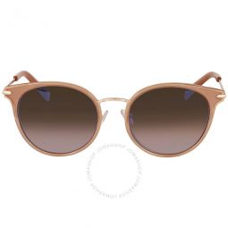 Brown Gradient Round Unisex Sunglasses