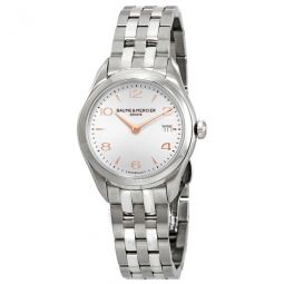 Baume and Mercier Clifton Silver Dial Ladies Watch 10175