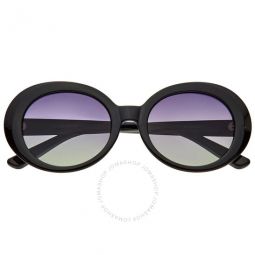 Ladies Black Oval Sunglasses