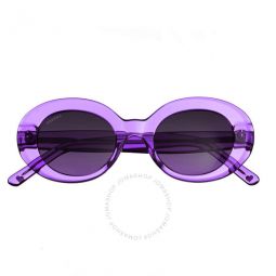 Ladies Purple Oval Sunglasses