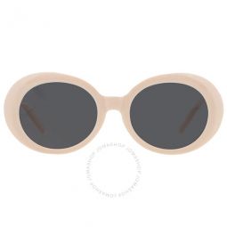 Ladies White Oval Sunglasses