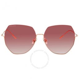 Elena Red Polygon Ladies Sunglasses