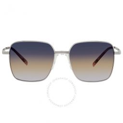 Grey Brown Gradient Square Unisex Sunglasses