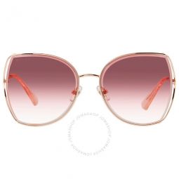 Lolita Gradient Red Butterfly Ladies Sunglasses