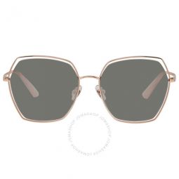 Lyla Light Gold/Grey Polarized Oversized Unisex Sunglasses