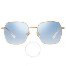 Miami Light Blue Gradient Geometric Ladies Sunglasses