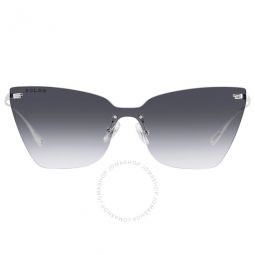 Nikky Translucent Gray Gradient Cat Eye Ladies Sunglasses