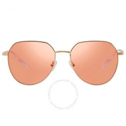 Rise Translucent Orange Pilot Ladies Sunglasses