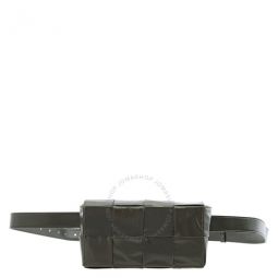 Camping Mini Intreccio Leather Cassette Belt Bag