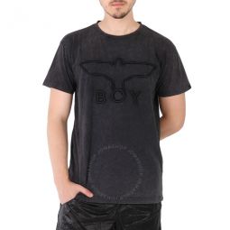 Black Boy 3D Embbroidered Cotton T-shirt, Size X-Small