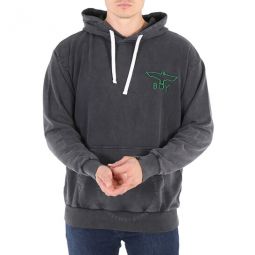 Black Boy 3D Embroidered Hoodie, Size Large