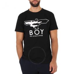 Black Cotton Boy Myriad Eagle T-shirt, Size X-Small