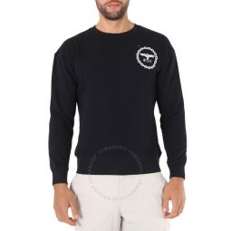 Mens Black Eagle Backprint Logo Sweatshirt, Size X-Small