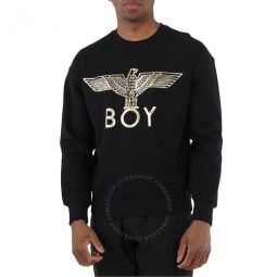 Mens Black / Gold Boy Eagle Sweatshirt, Size Small