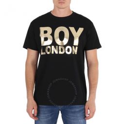 Mens Black / Gold Tee, Brand Size X-Small