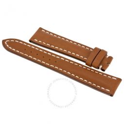 Light Brown Cowhide Leather Watch Band Strap with No Buckle