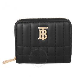Black Lola Quilted Zipped Wallet