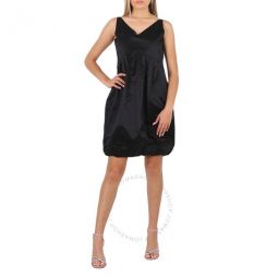 Black Satin Duchess Bubble Hem Leonor Dress, Brand Size 2 (US Size 0)