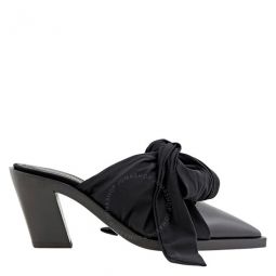 Black Synthetic Tillington Ankle-wrap Mules, Brand Size 35 (US Size 5)