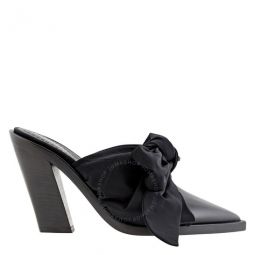 Black Tillington Ankle-wrap Point-toe Mules, Brand Size 36 (US Size 6)