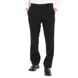 Black Wool Classic Fit Tailored Trousers, Brand Size 46 (Waist Size 31.1)