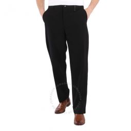 Black Wool Cut-out Wide-leg Trousers, Brand Size 44 (Waist Size 29.5)