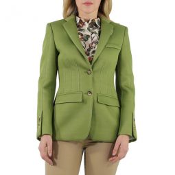 Cedar Green Double-faced Neoprene Tailored Jacket, Brand Size 8 (US Size 6)