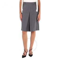 Charcoal Grey Box Pleated Detail A-line Skirt, Brand Size 2