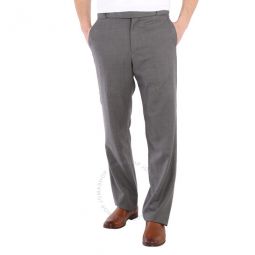 Charcoal Grey Wool English Fit Tailored Trousers With Belt Detail, Brand Size 46 (Waist Size 31.1)