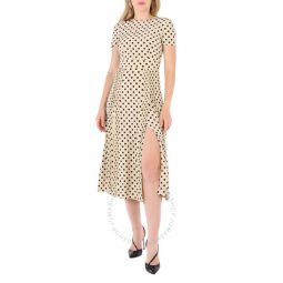 Corin Silk Polka-dot Dress in Navy, Brand Size 2 (US Size 0)