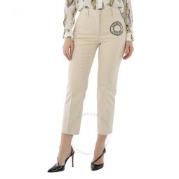 Cotton-stretch Logo Graphic Tailored Trousers, Brand Size 4 (US Size 2)