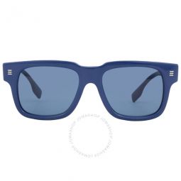 Dark Blue Square Mens Sunglasses