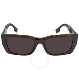 Dark Brown Rectangular Ladies Sunglasses