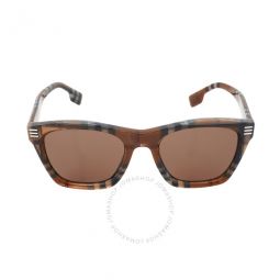 Cooper Dark Brown Square Mens Sunglasses