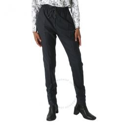 Dark Grey Melange Wool Lidywhs Trouser, Brand Size 14 (US Size 12)