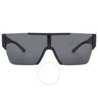 Dark Grey Shield Mens Sunglasses