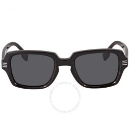 Eldon Dark Grey Rectangular Mens Sunglasses