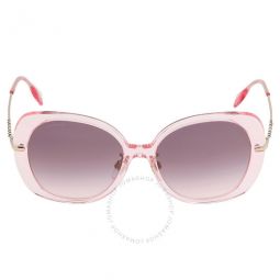 Eugenie Rose Gradient Gray Butterfly Ladies Sunglasses