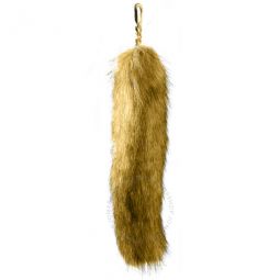 Faux Fur Tail Charm In Camel